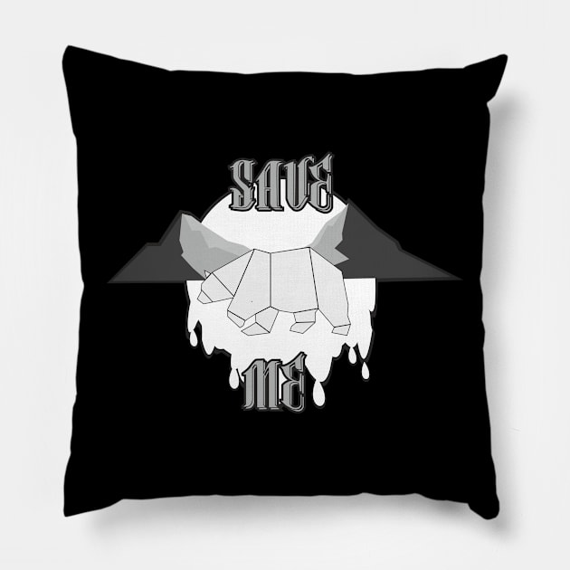 Save Me (Polar Bear) Pillow by Heehoo26