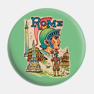 Rome Souvenir Design 1960s Pin