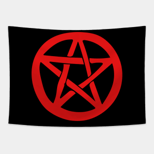 Red Pentagram Tapestry