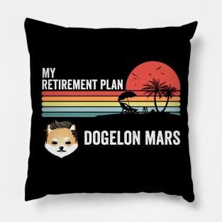 Vintage Dogelon Mars Coin My Retirement Plan Crypto Token Cryptocurrency Wallet Birthday Gift For Men Women Kids Pillow