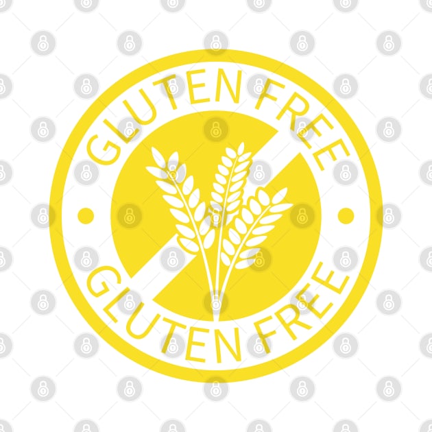 Yellow gluten free logo by Gluten Free Traveller