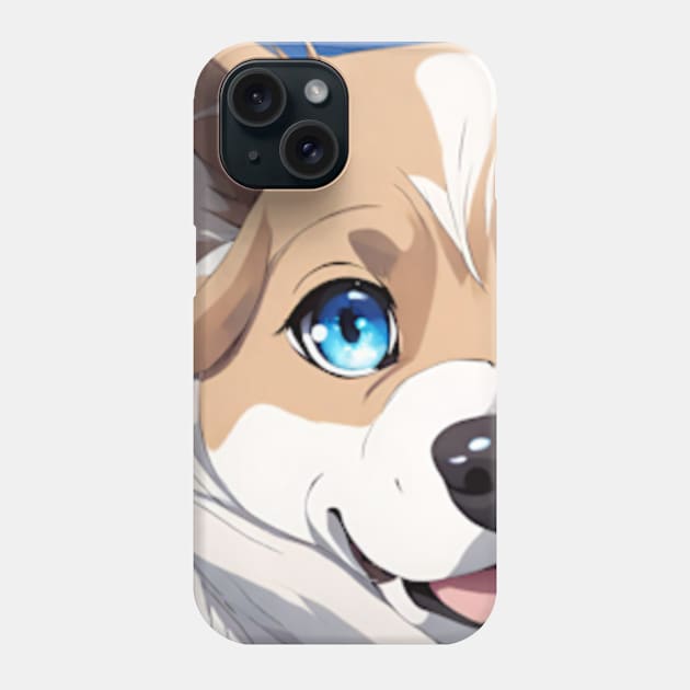 "Enchanting Husky: Blue-Eyed Beauty Phone Case by Oasis Designs