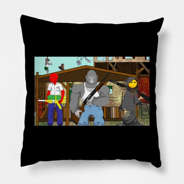 THE TRASHNO STATE Pillow by pnoid