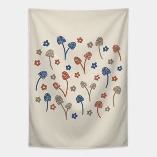 Autumn forest mushrooms Tapestry