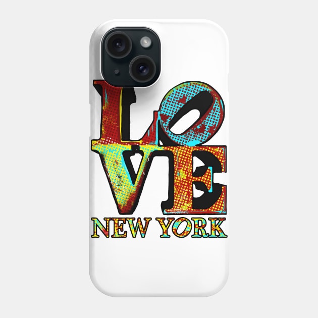 Pop Art LOVE Monument New York Phone Case by FireflyCreative