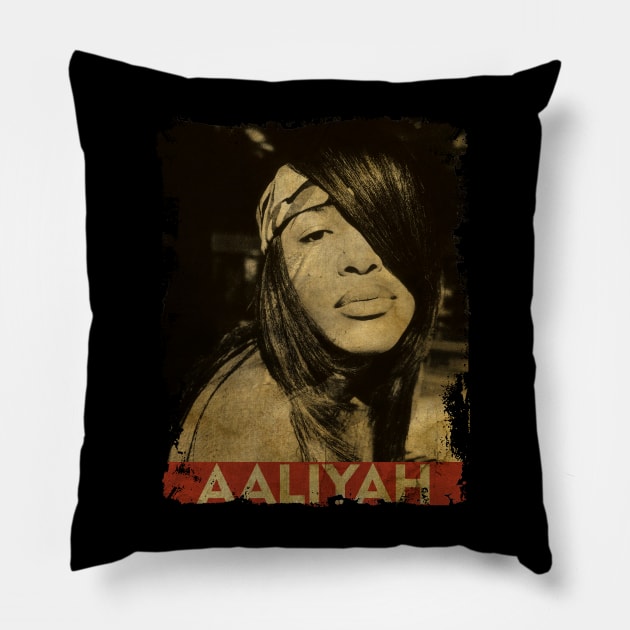 TEXTURE ART- Aaliyah - RETRO STYLE 1 Pillow by ZiziVintage