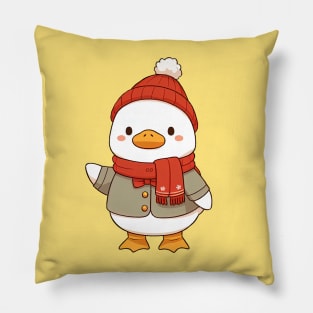 Cute Christmas White Duck Pillow