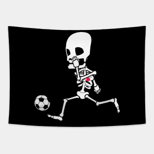 soccer skeleton halloween Tapestry