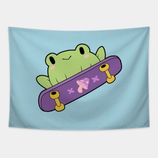 Cute skater frog Tapestry