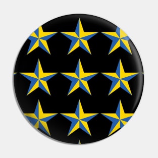 Ukrainian Blue and Yellow Stars Pin