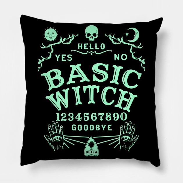 Basic Witch Ouija Board Pillow by Tshirt Samurai