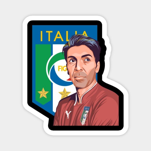 Gianluigi buffon Magnet by Imyllustration 