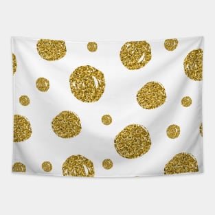 Glitter Chic Pattern 04 | Gold polka dots Tapestry