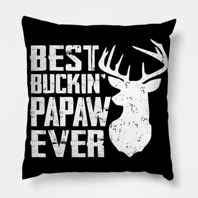 Best Bucking Papaw Shirt Deer Hunting Pillow by Kiwistore