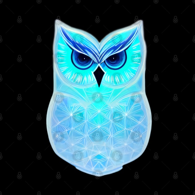 Blue Symmetrical Owl by PNPTees