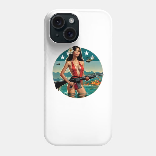 Pinup Girl Phone Case by Rawlifegraphic