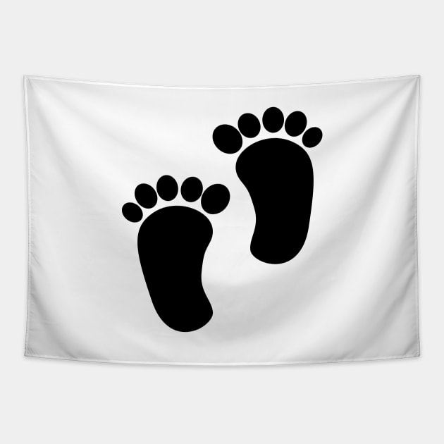 Baby Feet - Pregnant Gift Tapestry by KC Happy Shop