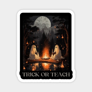 Trick Or Teach Ghost Books Reading Tarot Teachers Halloween Magnet