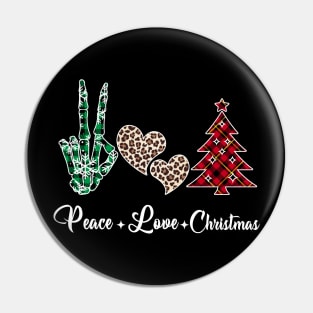 Peace love christmas Pin