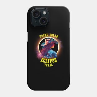 Texas Cowgirl Total Solar Eclipse 2024 Phone Case