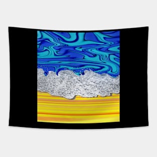 sea,ocean,beach,summer,holiday,waves,hot by LowEndGraphics Tapestry