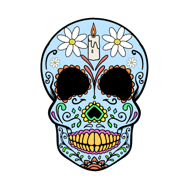 Mexican Skull Dia de los muertos Day of the dead by Mesyo