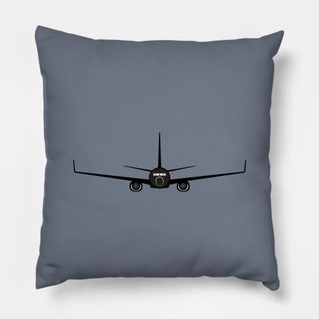 Boeing 737 - Commercial Passenger Jet Airliner Pillow by Vidision Avgeek