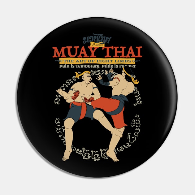 Vintage Muay Thai Boran Tattoo Pin by KewaleeTee