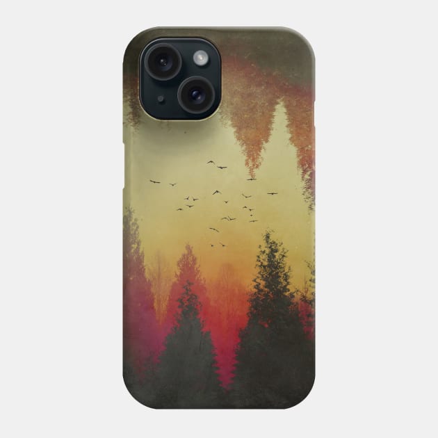 Distorted Trees and Landscape Phone Case by DyrkWyst