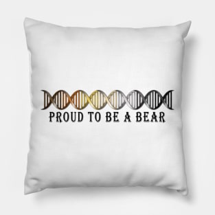 Gay Bear Pride Flag Colored DNA Strand Pillow