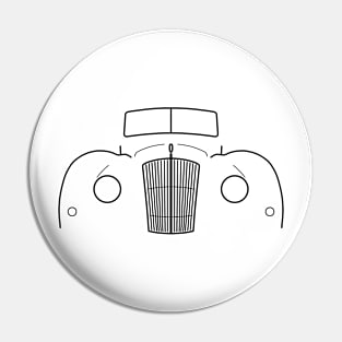 AC 2 Litre 1950s classic car black outline graphic Pin