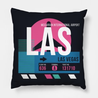 Las Vegas (LAS) Airport Code Baggage Tag Pillow