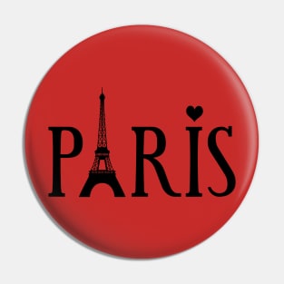 Paris heart Eiffel tower Pin
