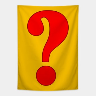 Question Mark ? Emoji in Red Tapestry