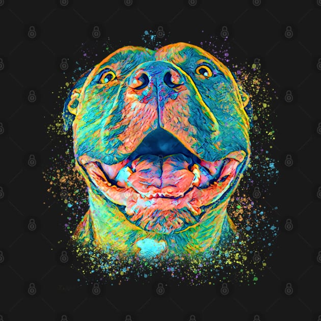 Colorful pitbull by PrettyPittieShop