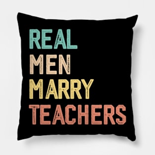 Vintage Husband Married teachers Husband Engagement teachers Pillow