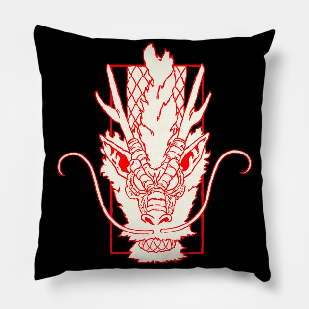 oriental red dragon Pillow by ebayson74@gmail.com