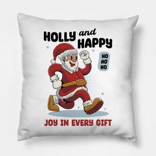Joyful Santa Christmas Pillow