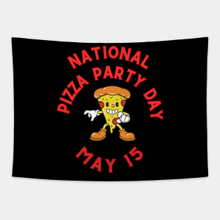 National Pizza Party Day Fritts Cartoons Tapestry