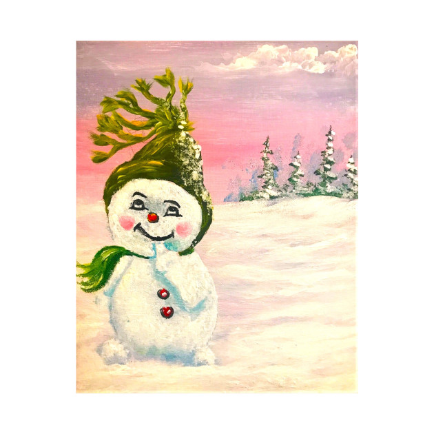 Cute Snowman by Allison Prior Art