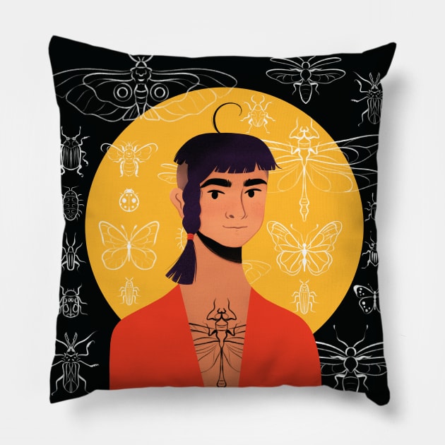 Bug Lover Pillow by iulistration