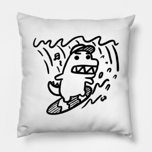 dinosaur: Surfing ( back ) Pillow