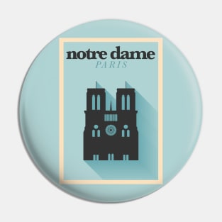 Notre Dame Paris Poster Design Pin