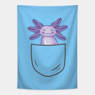 Purple Axolotl Inside Pocket Tapestry