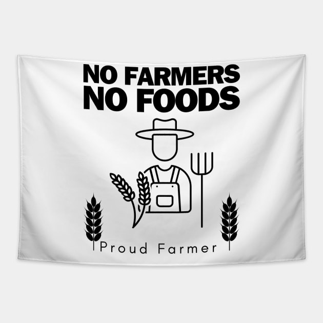 No Farmers No Foods Tapestry by Classic Clic
