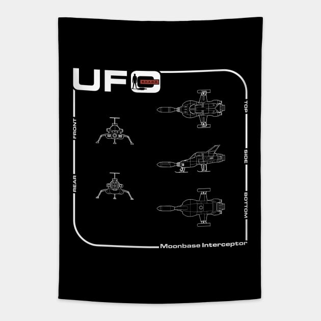 Gerry Anderson's UFO - SHADO Moonbase Interceptor Tapestry by kooldsignsflix@gmail.com