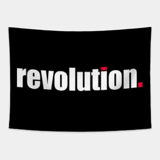 'Revolution' Contemporary Design Text Slogan Tapestry