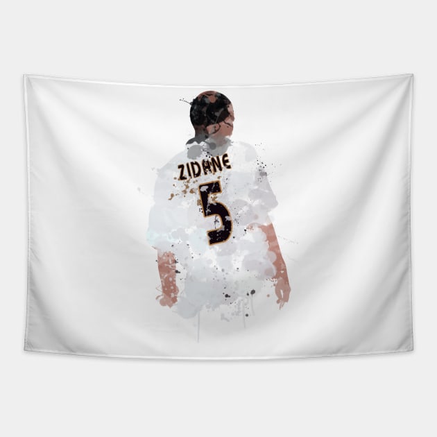 Zinedine Zidane - Real Madrid Legend Tapestry by FootballArcade