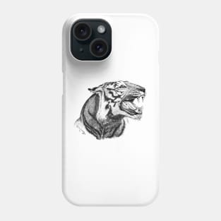 Tiger Face. Tattoo Style Illustration Phone Case