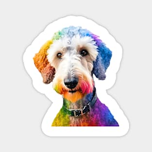 Pop-Art Bedlington Terrier Impressionism Magnet